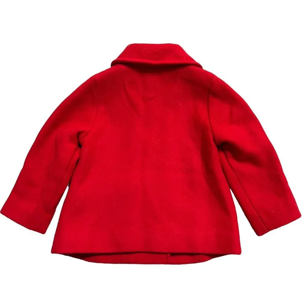 Old Navy 2T Red Double Breasted Peacoat